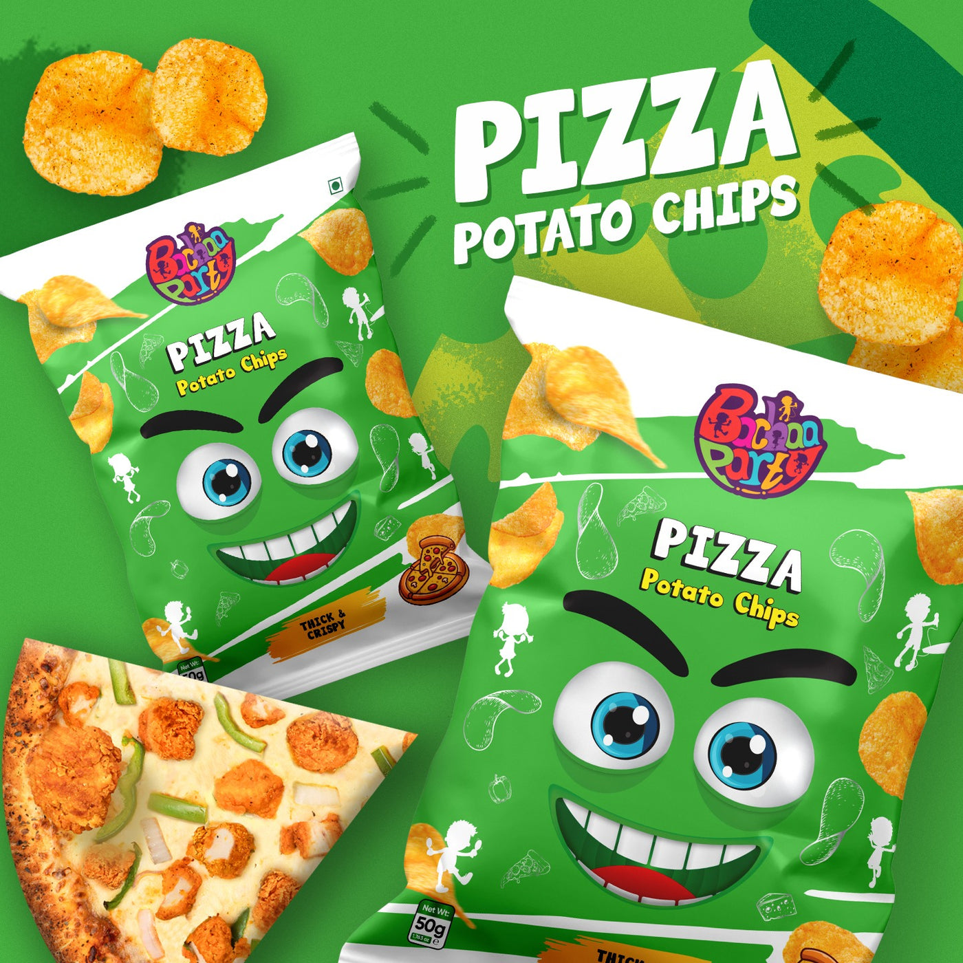 Bachaa Party Potato Chips | Pizza