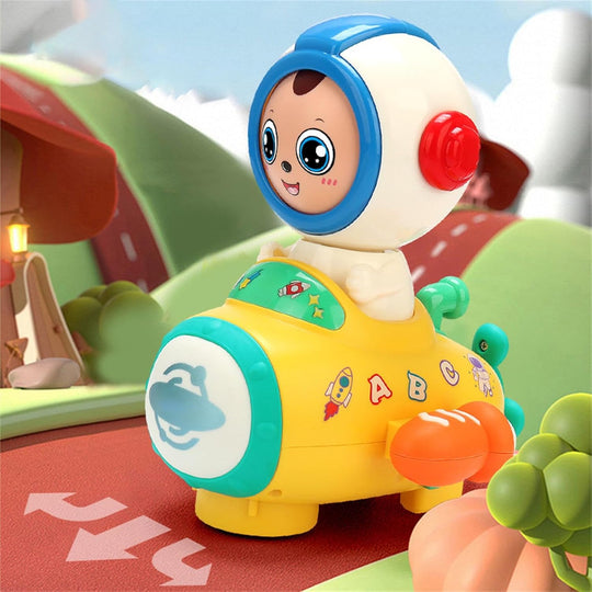Cartoon Wheel Car Driving Toy with Light & Sound