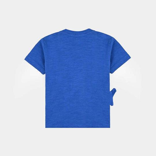 Infant Boys Cotton Jersey T-Shirt Shark-Blue