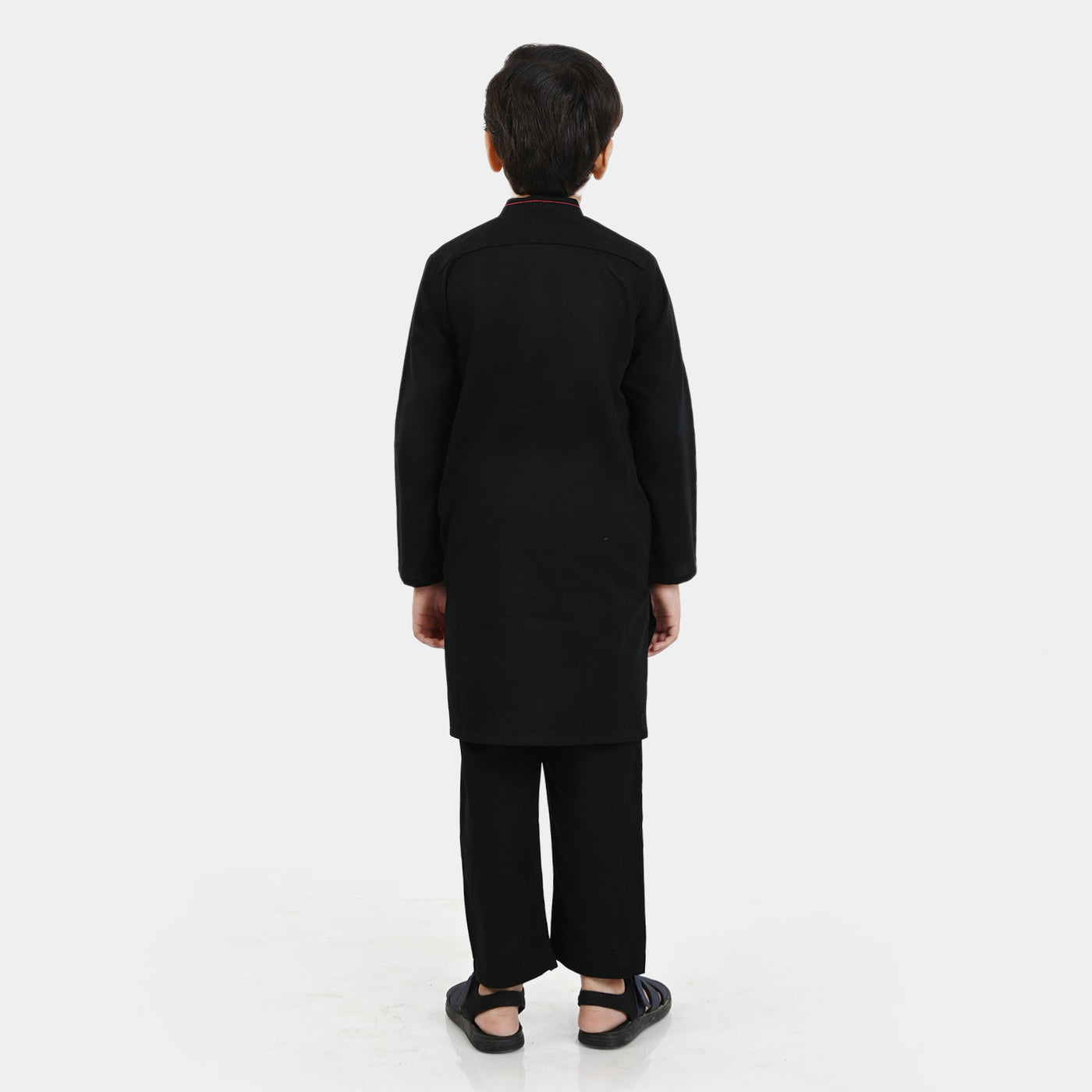 Boys khaddar 2 piece suit Embroidered-BLACK