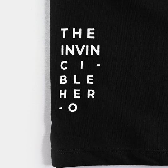 Boys Cotton Jersey T-Shirt H/S -Jet Black