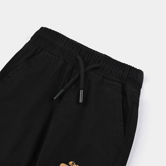 Infant Boys Cotton Twill Pant-BLACK