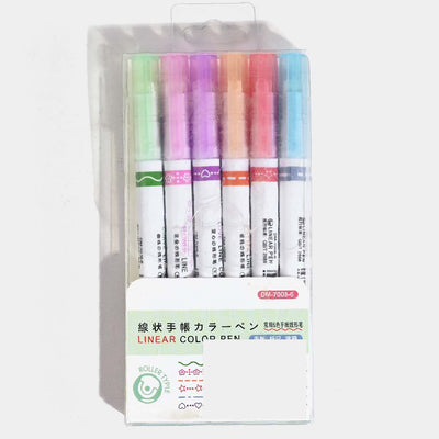 Linear Color Pen 6Pcs