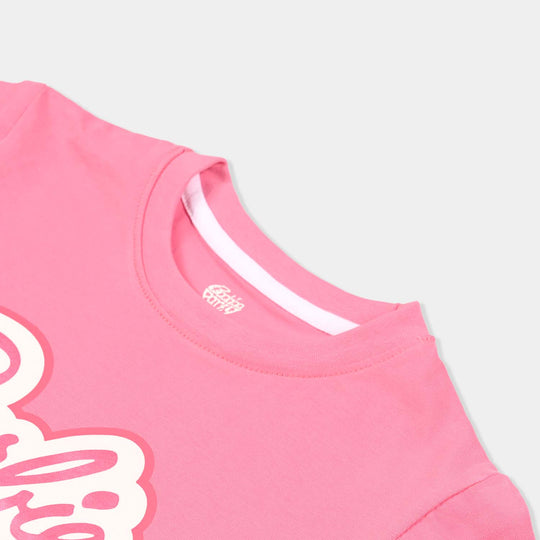 Girls Jersey/Terry 2 Piece Suit - Pink
