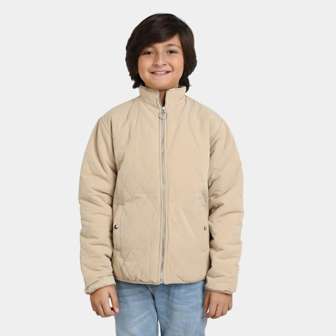 Boys Jacket Quilted W23-BEIGE