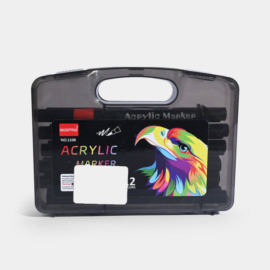 Acrylic Color Marker Pen Set | 12Pcs