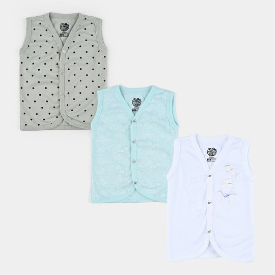 Pack Of 3 Infant Baby Unisex Cotton Vest Set