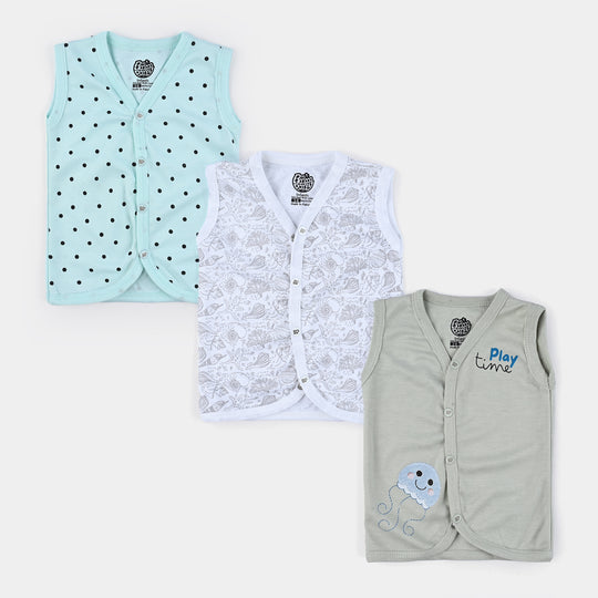 Pack Of 3 Infant Baby Unisex Cotton Vest Set
