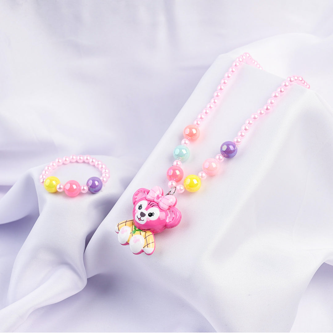 GIRLS CHARM BEADED NECKLACE & BRACELET