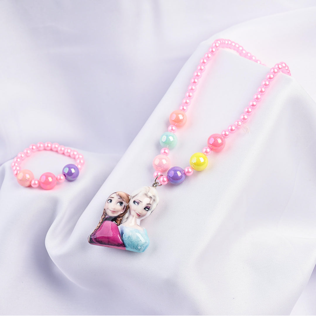 GIRLS CHARM BEADED NECKLACE & BRACELET