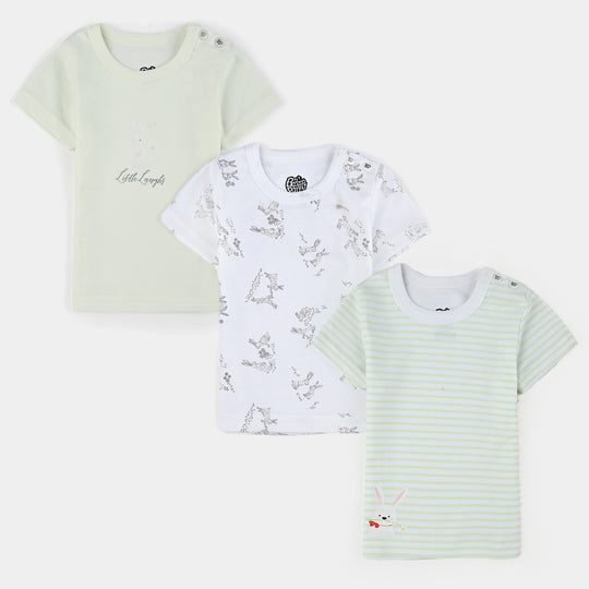 Pack Of 3 Infant Unisex Cotton Short Sleeves T-Shirt Set