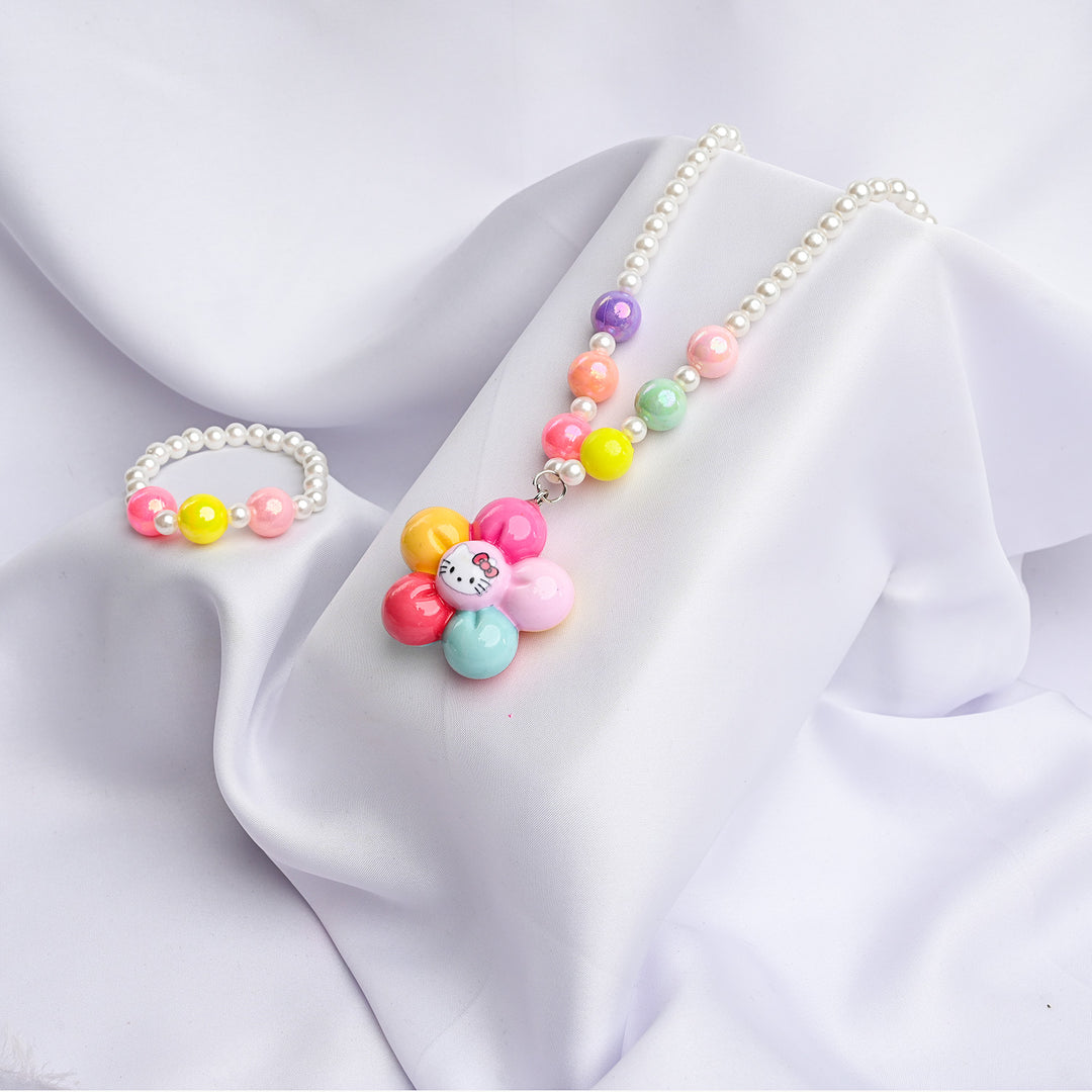 GIRLS CHARM BEADED NECKLACE & BRACELET