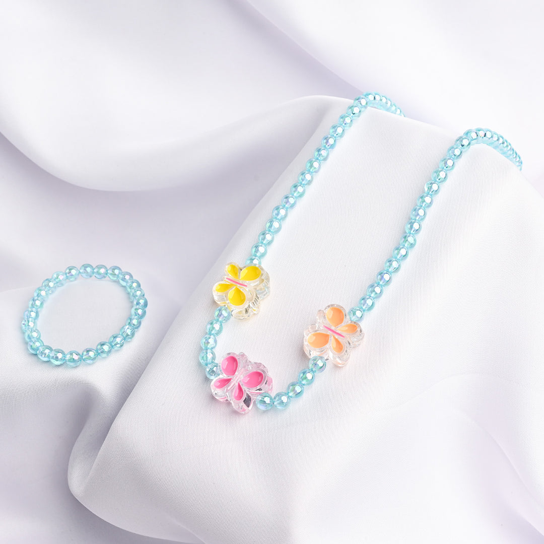 ELEGANT BEADED NECKLACE & BRACELET FOR GIRLS