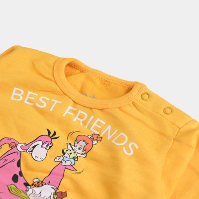 Infant Girls Sweatshirt Best Friends - Citrus