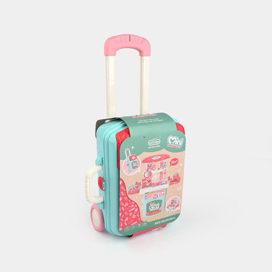 Portable Dressing Table with Cosmetic Set trolly Bag