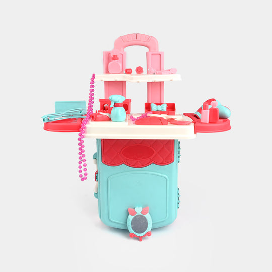 Portable Dressing Table with Cosmetic Set trolly Bag