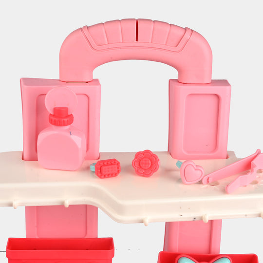 Portable Dressing Table with Cosmetic Set trolly Bag