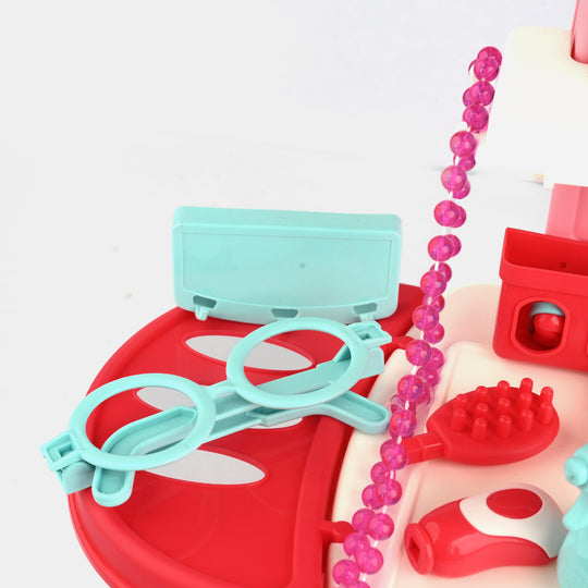 Portable Dressing Table with Cosmetic Set trolly Bag