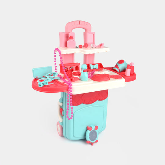 Portable Dressing Table with Cosmetic Set trolly Bag