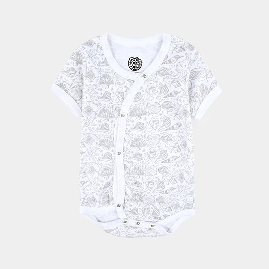 Pack Of 3 Infant Unisex Cotton Cut Design Romper Set