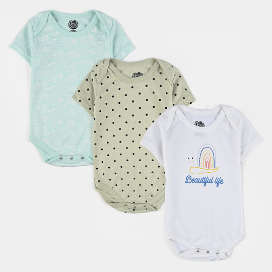 Pack OF 3 Infant Unisex Short Sleeves Romper/Bodysuit Set