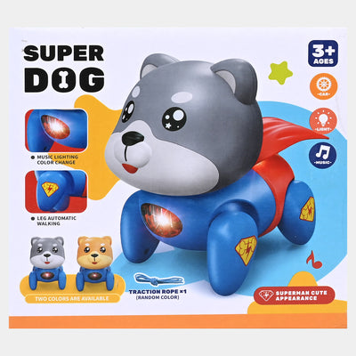 Electric Walking Super Dog With Light & Music For Kids