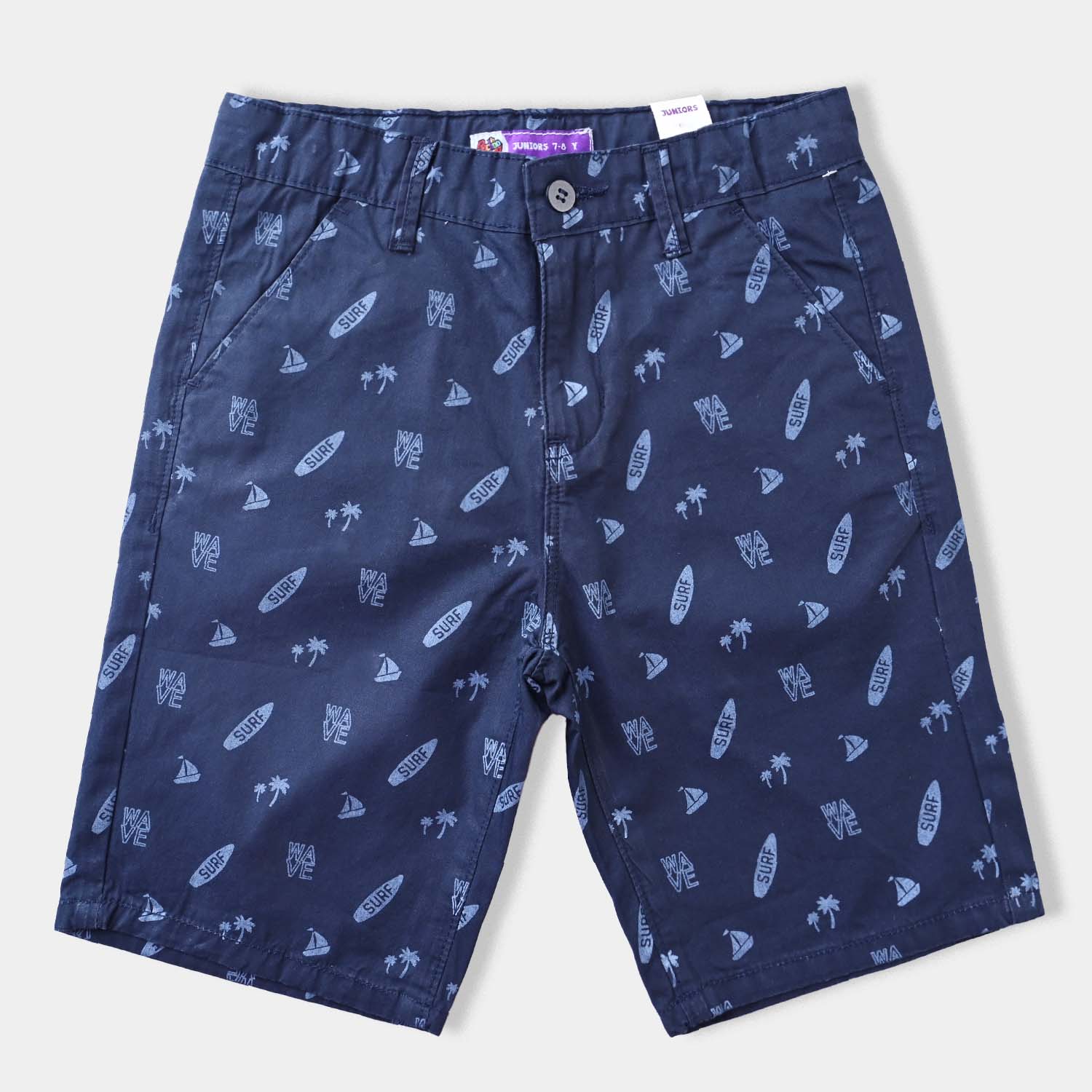 Boboli Boys Twill Bermuda Shorts- Navy main image 1