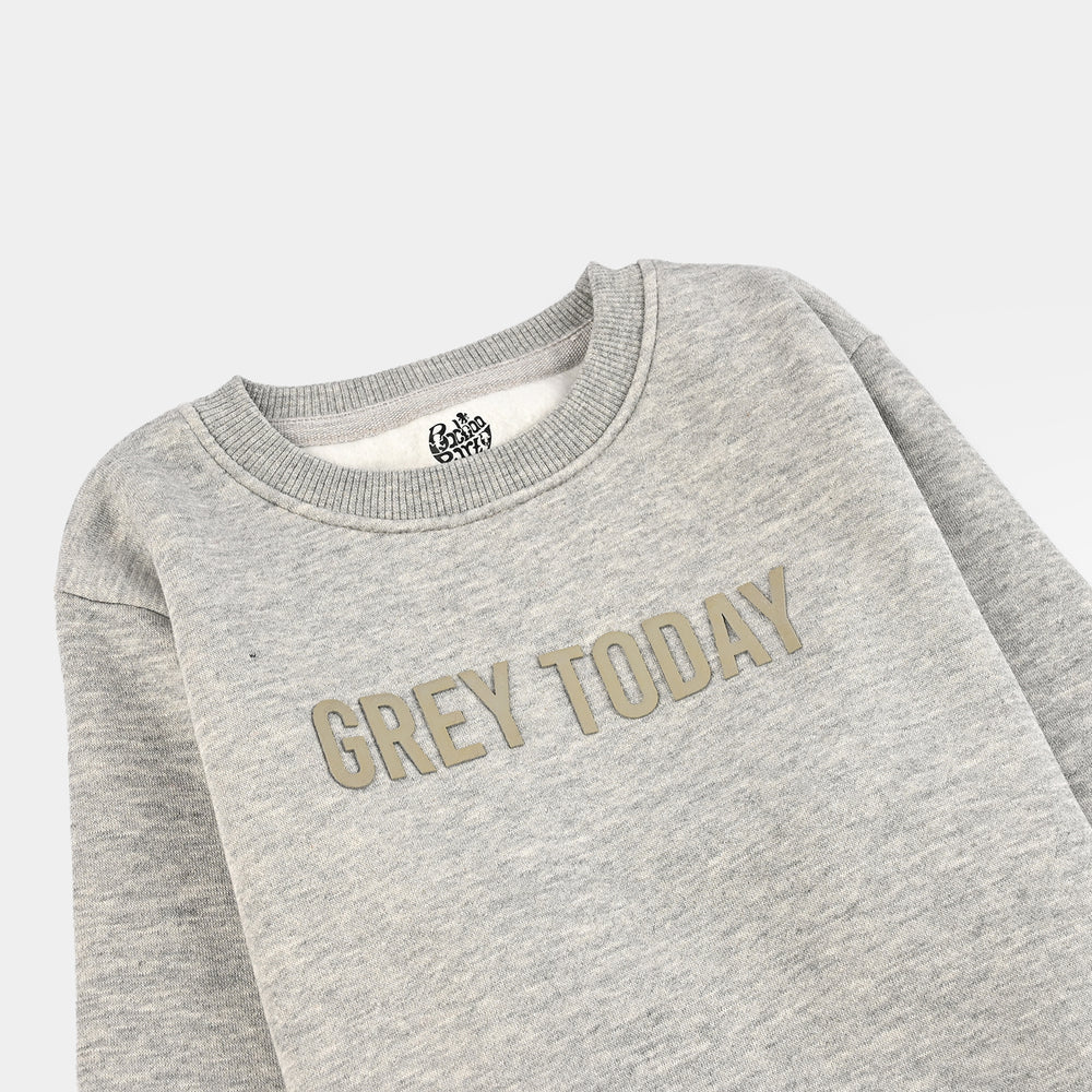 Boys Fleece Sweatshirt Grey Today