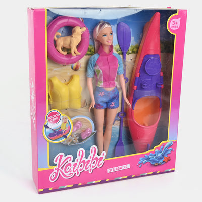Sea Rowing Doll Set For Girls
