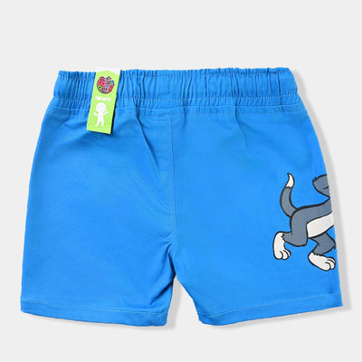 Infant Boys Cotton Twill Short Character-Blue