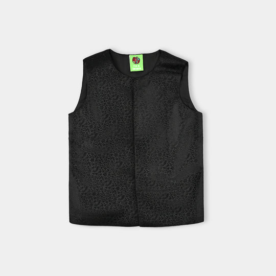 Infant Boys Poly Viscose Waist Coat Funk - BLACK