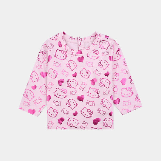 Infant Girls Lycra Jersey T-Shirt F/S - Pink