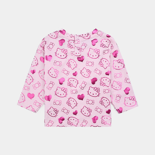 Infant Girls Lycra Jersey T-Shirt F/S - Pink