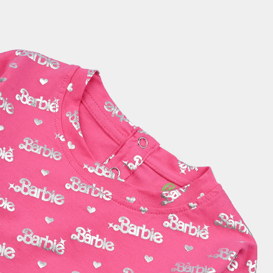 Infant Girls Lycra Jersey T-Shirt F/S - Pink