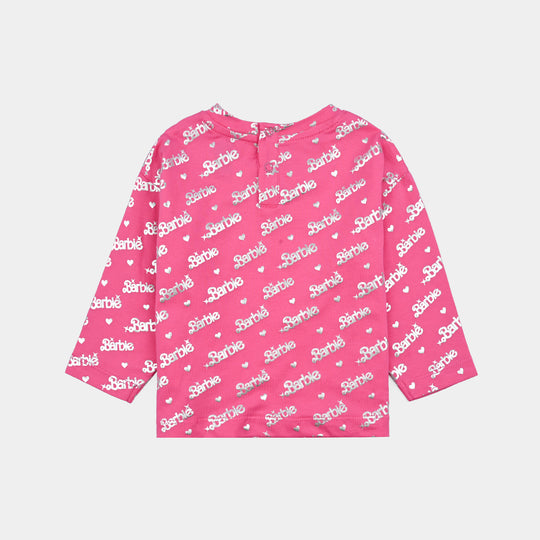 Infant Girls Lycra Jersey T-Shirt F/S - Pink