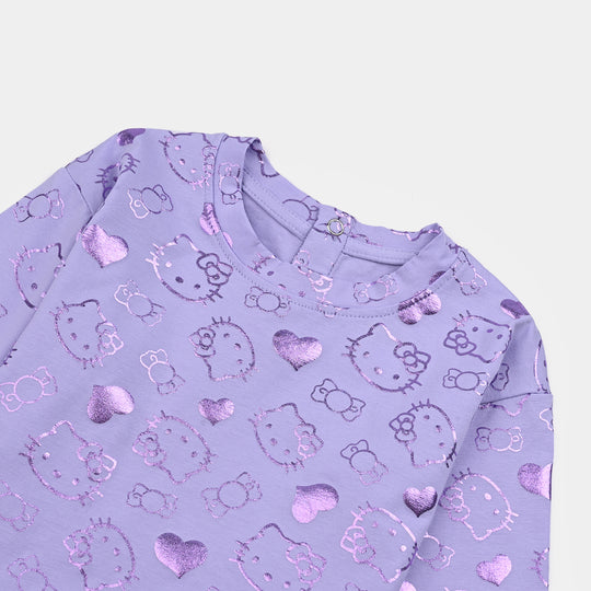 Infant Girls Lycra Jersey T-Shirt F/S - Purple