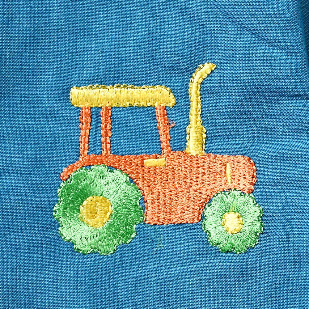 Infant Boys Cotton Poplin Basic Casual Shirt (Truck)-T/Blue
