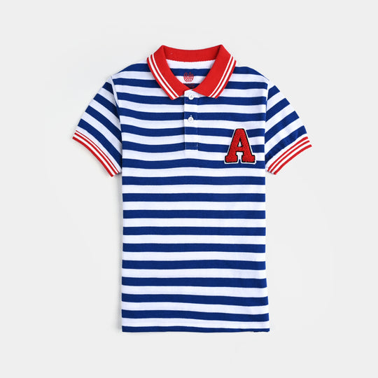 Boys Cotton PK Polo-B.White