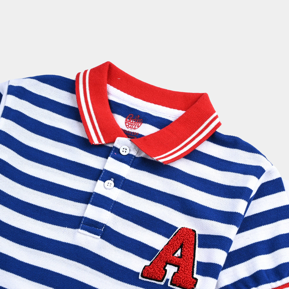 Boys Cotton PK Polo-B.White