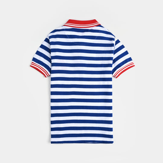 Boys Cotton PK Polo-B.White