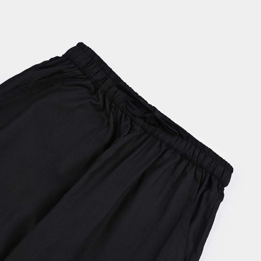Boys Poly Viscose PKT Pajama-BLACK
