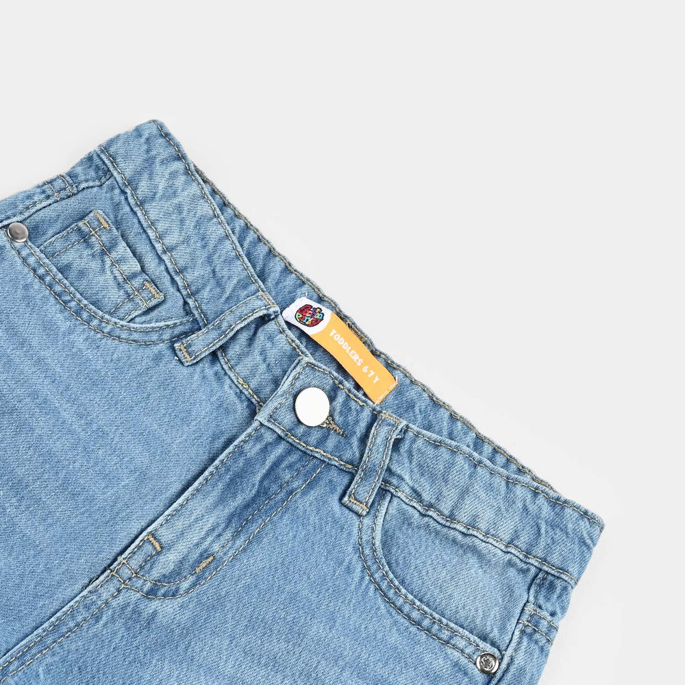 Boys Denim Stretch Short Life Is Good-LT.Blue