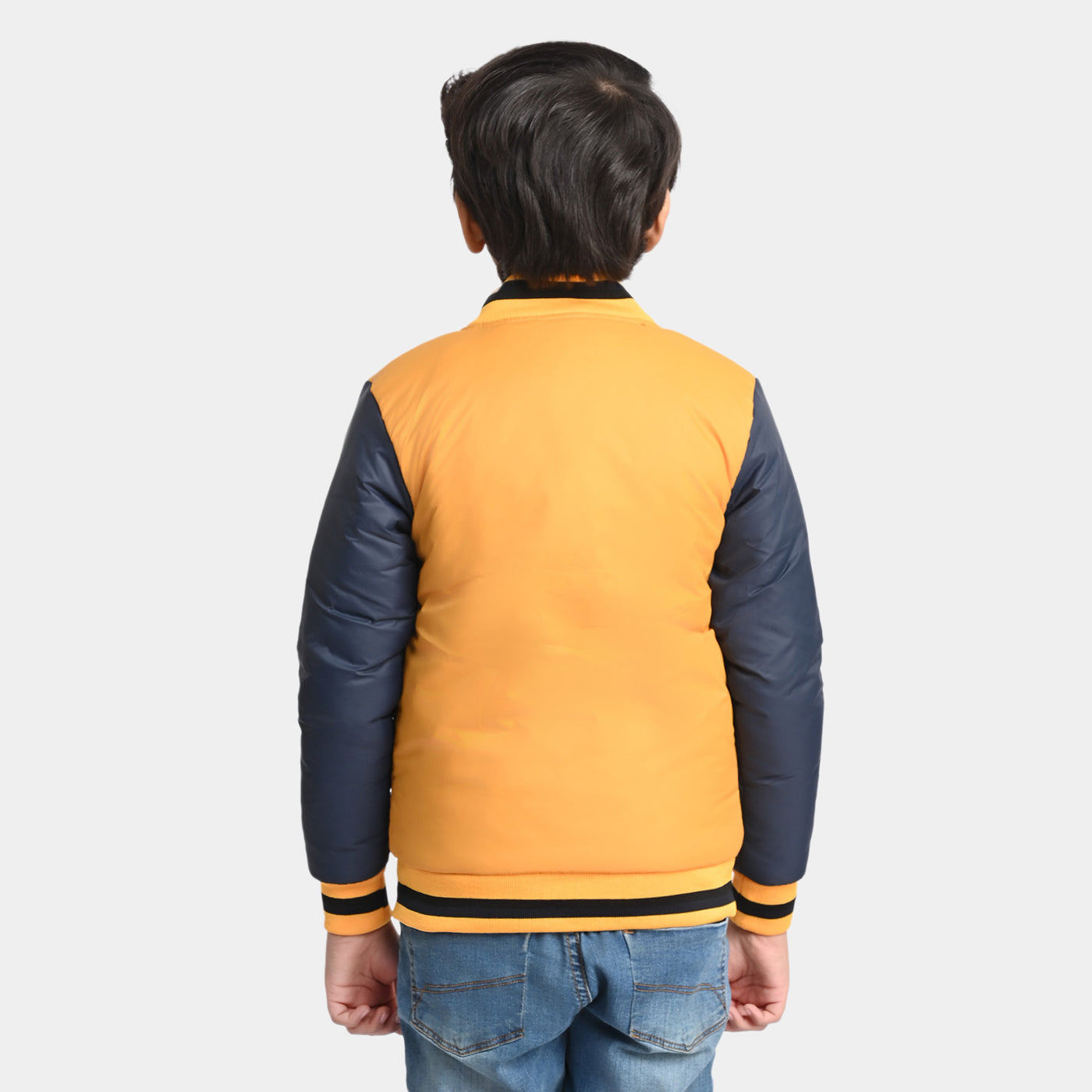 Boys Taffeta Quilted Jacket Base Bell Crew- Yellow