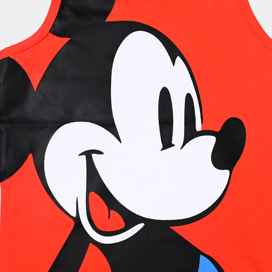 Boys Slub Jersey Sando Character-C.tomato