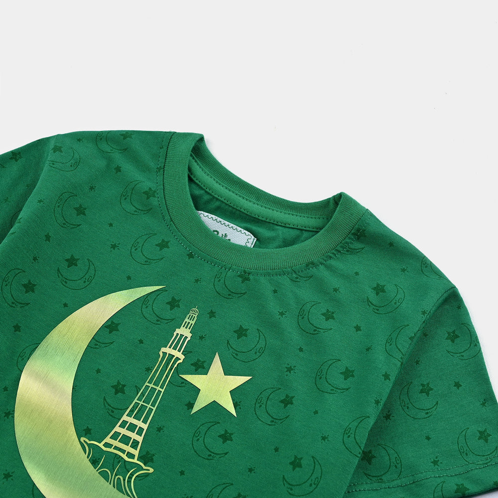 Boys PC Jersey T-Shirt H/S SITARO SE AAGE-Joly.Green