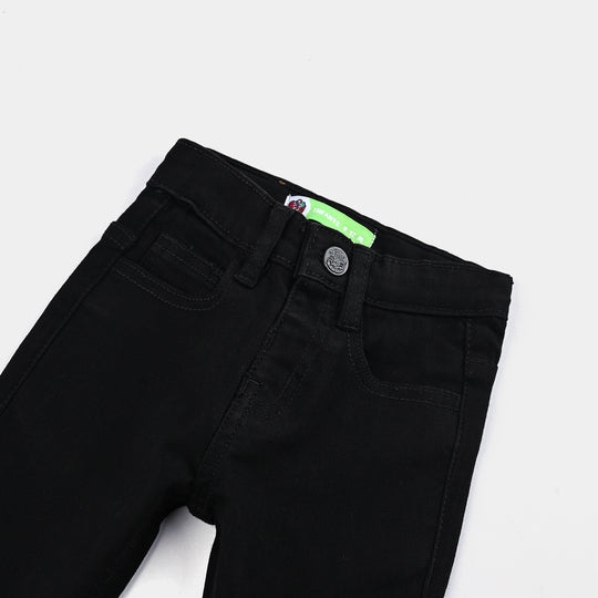 Infant Unisex Denim Stretch Basic Black Pant - BLACK