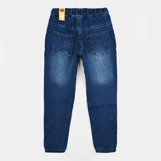 Girls Denim Stretch Jeggings Basic - DARK BLUE