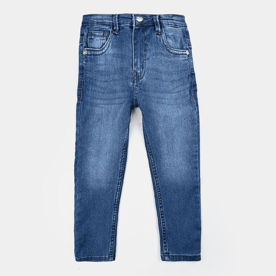 Boys Denim Stretch Pant Basic - Mid Blue