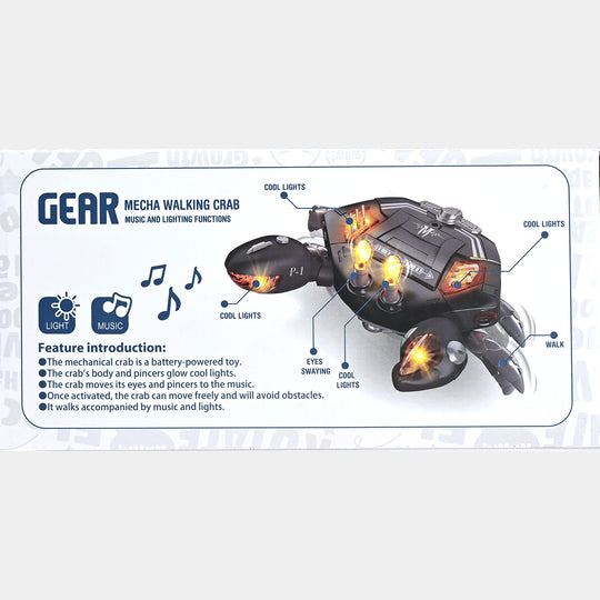 Musical Crawling Crab Toy With Light & Sound