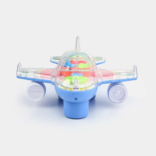 Electric Gear Plane With Light Music Toy For Kids